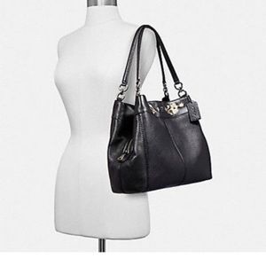 Coach Lexy bag black pebble leather